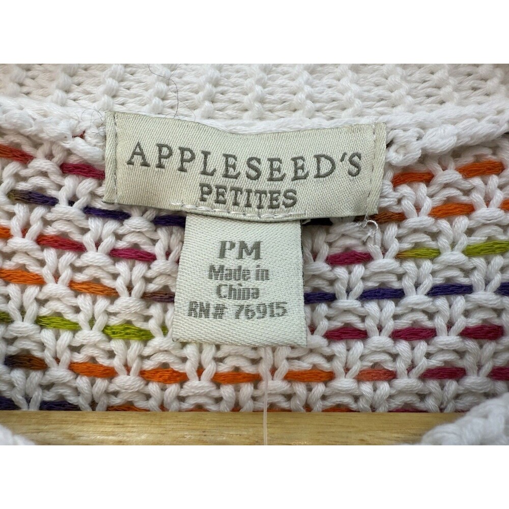 NEW VITANGE Appleseeds Women Sz PM Crochet Cardigan Sweater - Picture 14 of 15